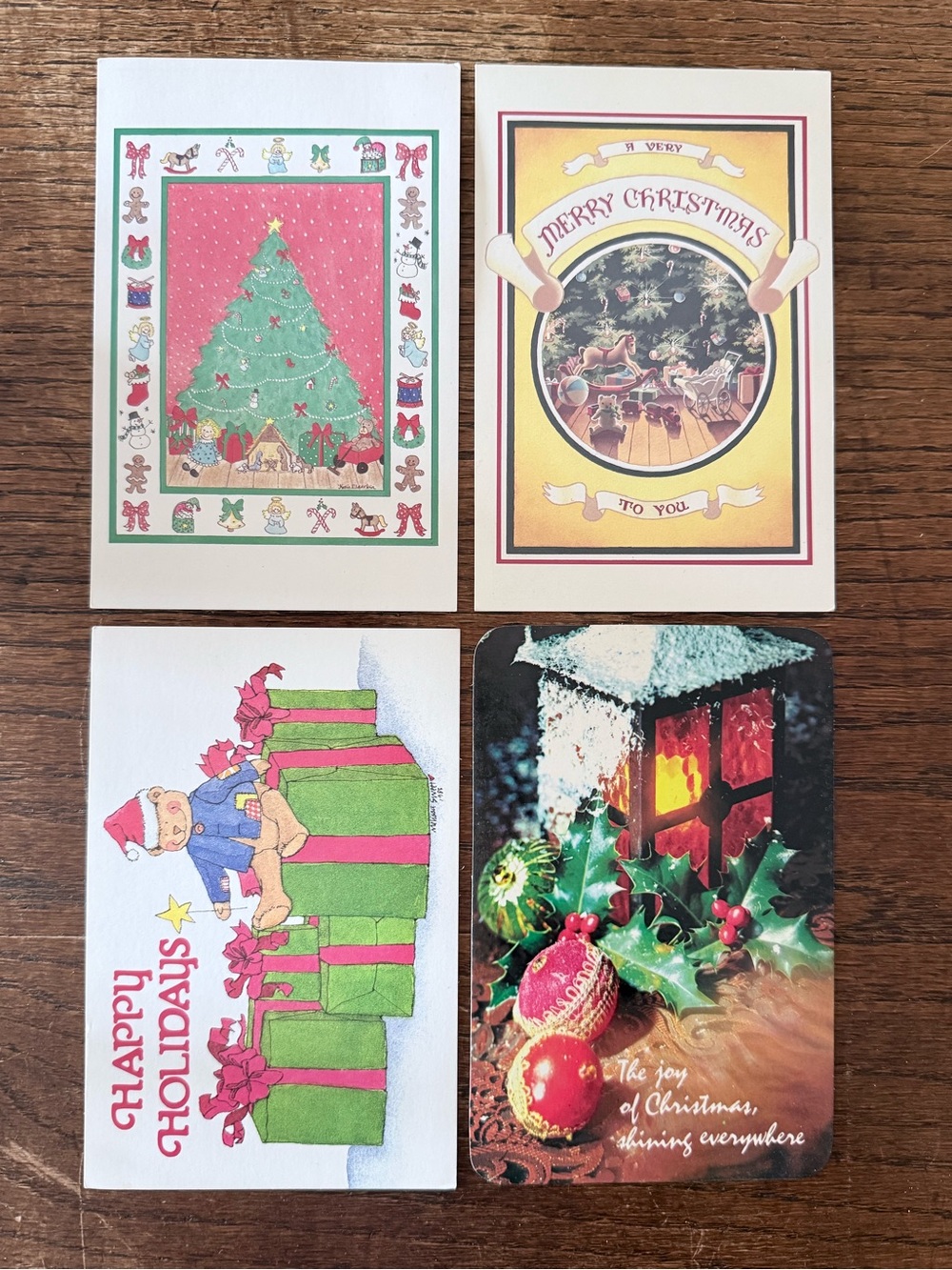 VTG 80s Christmas Postcards 4